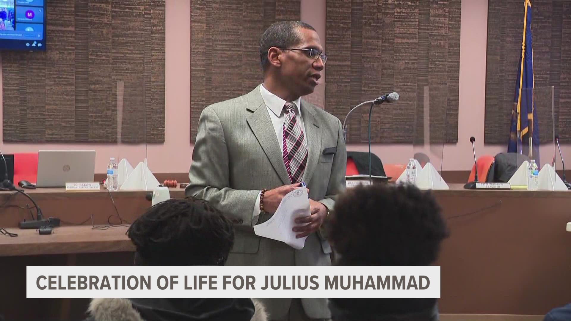 Julius Muhammad, 53, was shot and killed last week in his home. He will be laid to rest in a Muslim funeral service on Wednesday.