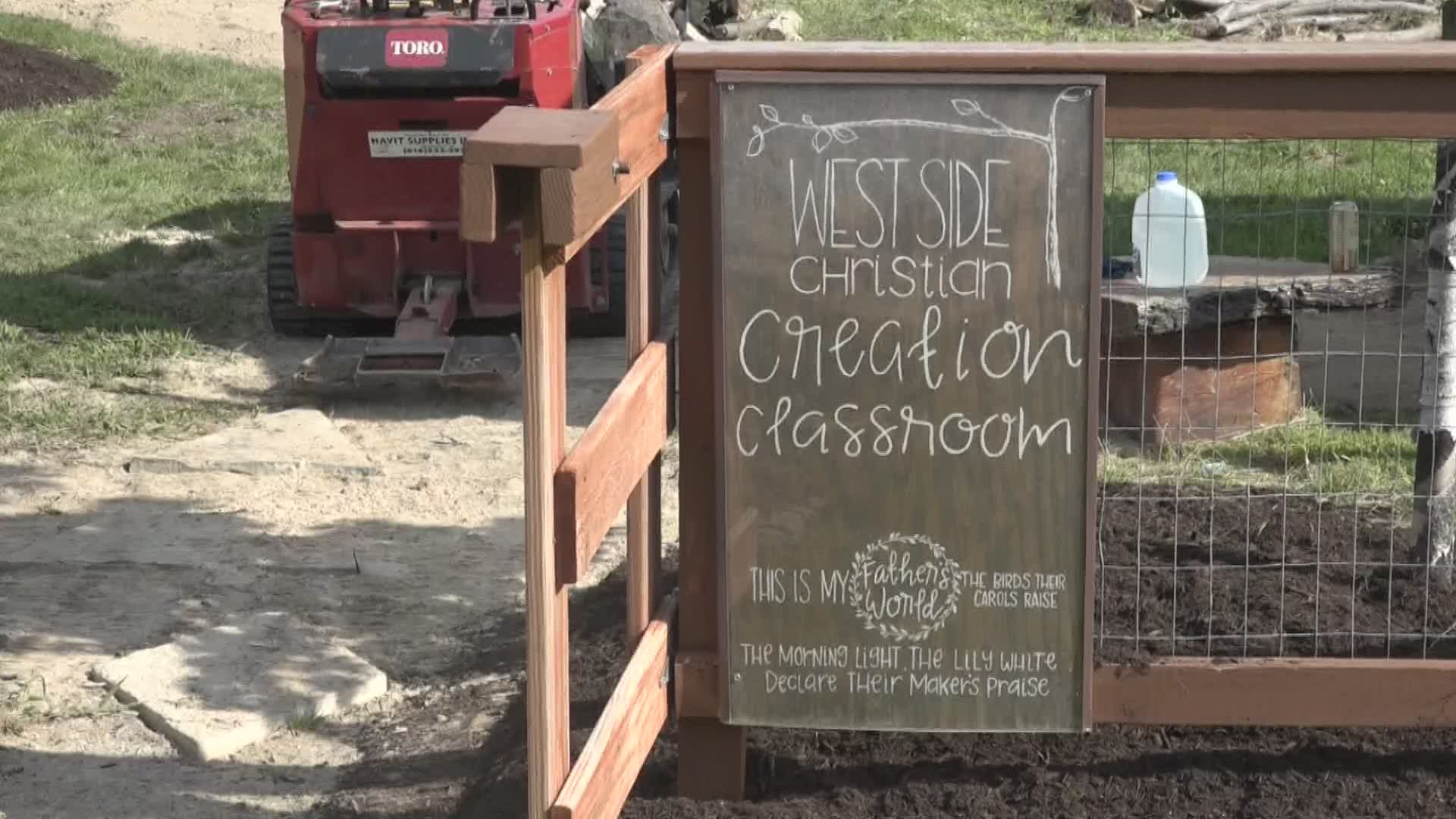 Many of the students at West Side Christian school will be learning outside.