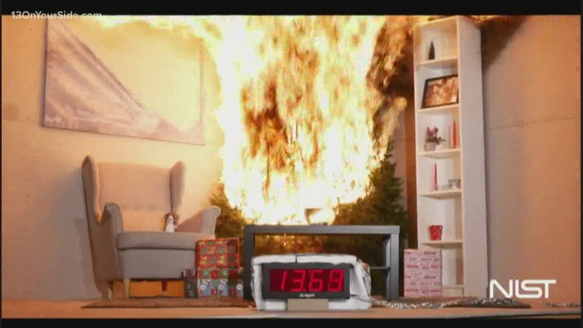It's often a forgotten danger, but Christmas tree fires happen in roughly 200 homes every year.
