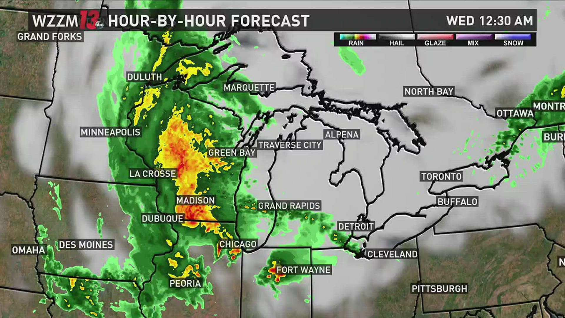 Storms are forecast to move into West Michigan later tonight.