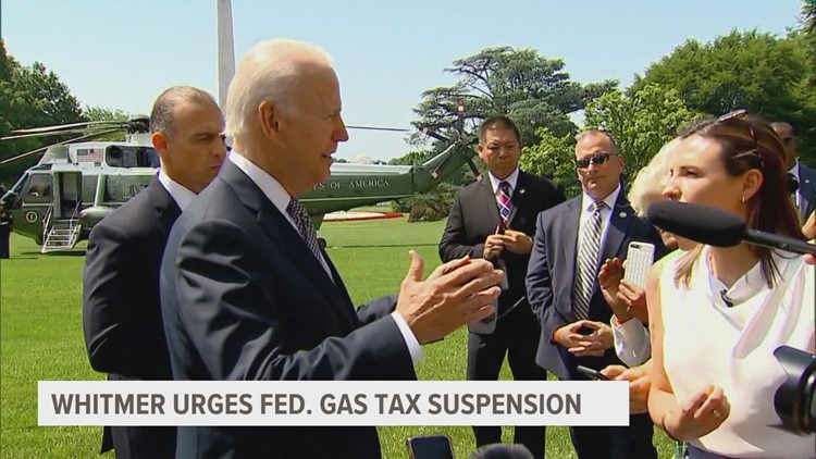 Gov. Whitmer sends letter to President Biden, urging him to pause federal gas tax