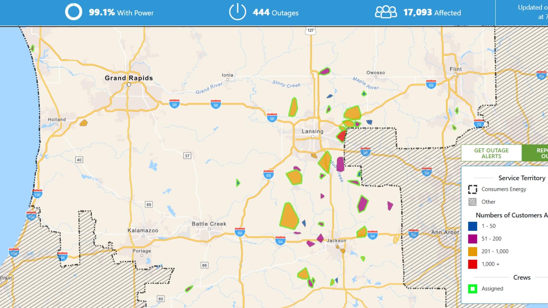 Severe storms leave damage, power outages for 250K in Michigan | wzzm13.com