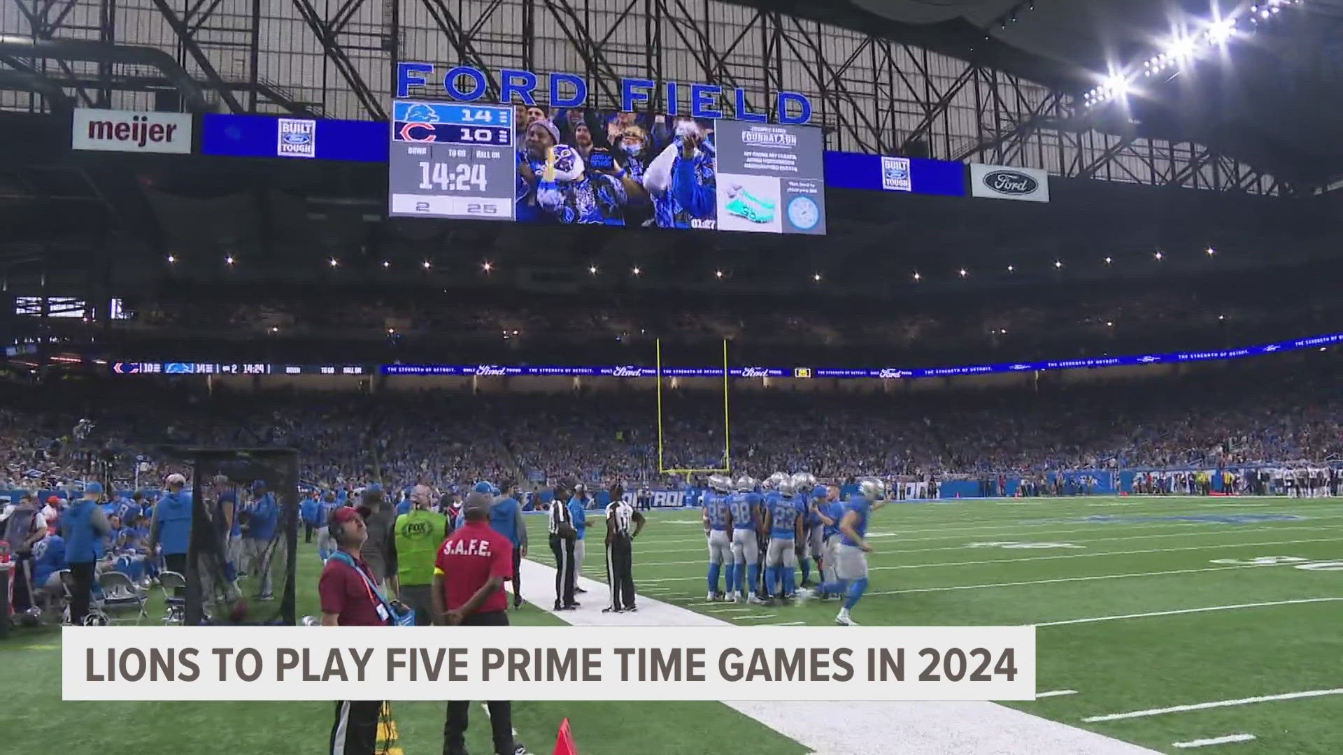 Lions to play five prime time games in 2024 season