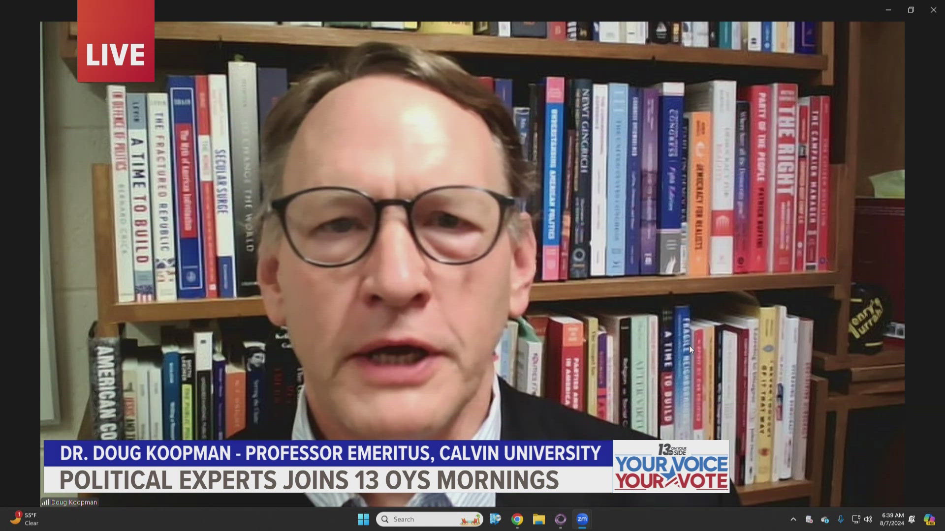 Professor Doug Koopman with Calvin University is breaking down a busy day in politics as Kamala Harris and JD Vance visit a day after the election.