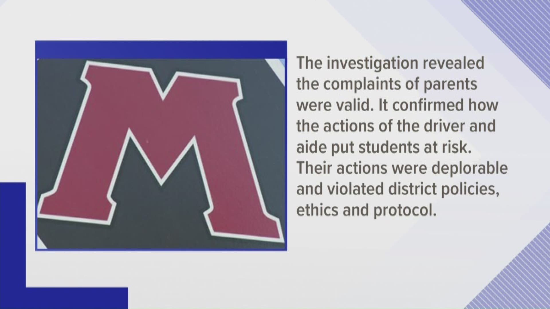 A bus driver and bus aide were fired for ordering Muskegon students off a school bus for eating chips.