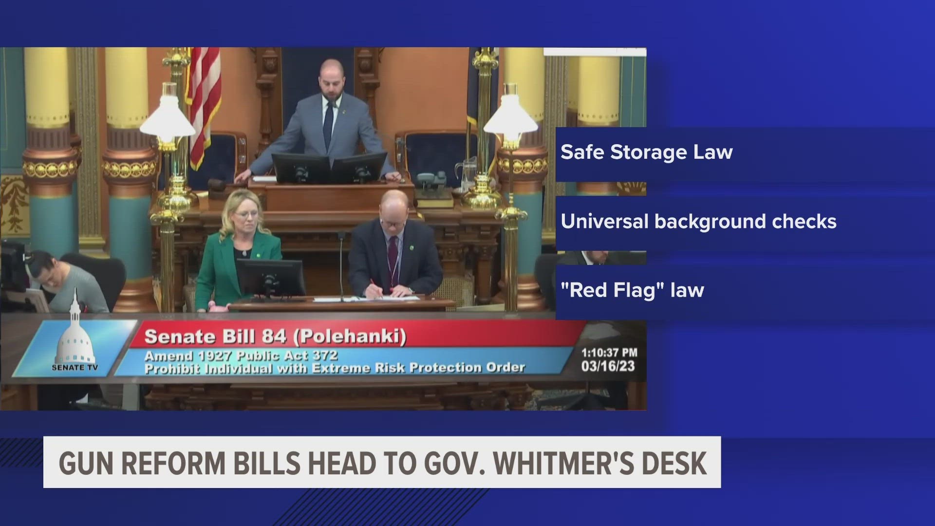 The bills passed along party lines Thursday, pushed through by Michigan Democrats.