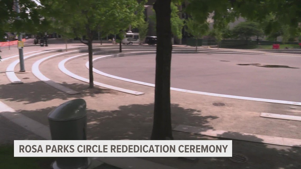 Rosa Parks Circle gets rededication ceremony after being restored