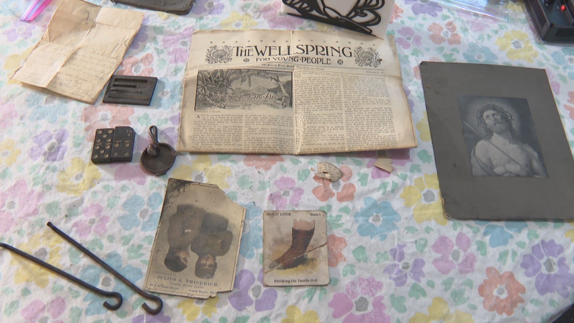 During a repair project, artifacts and newspapers dating back to 1915 were found in Jesse Leitch's home.