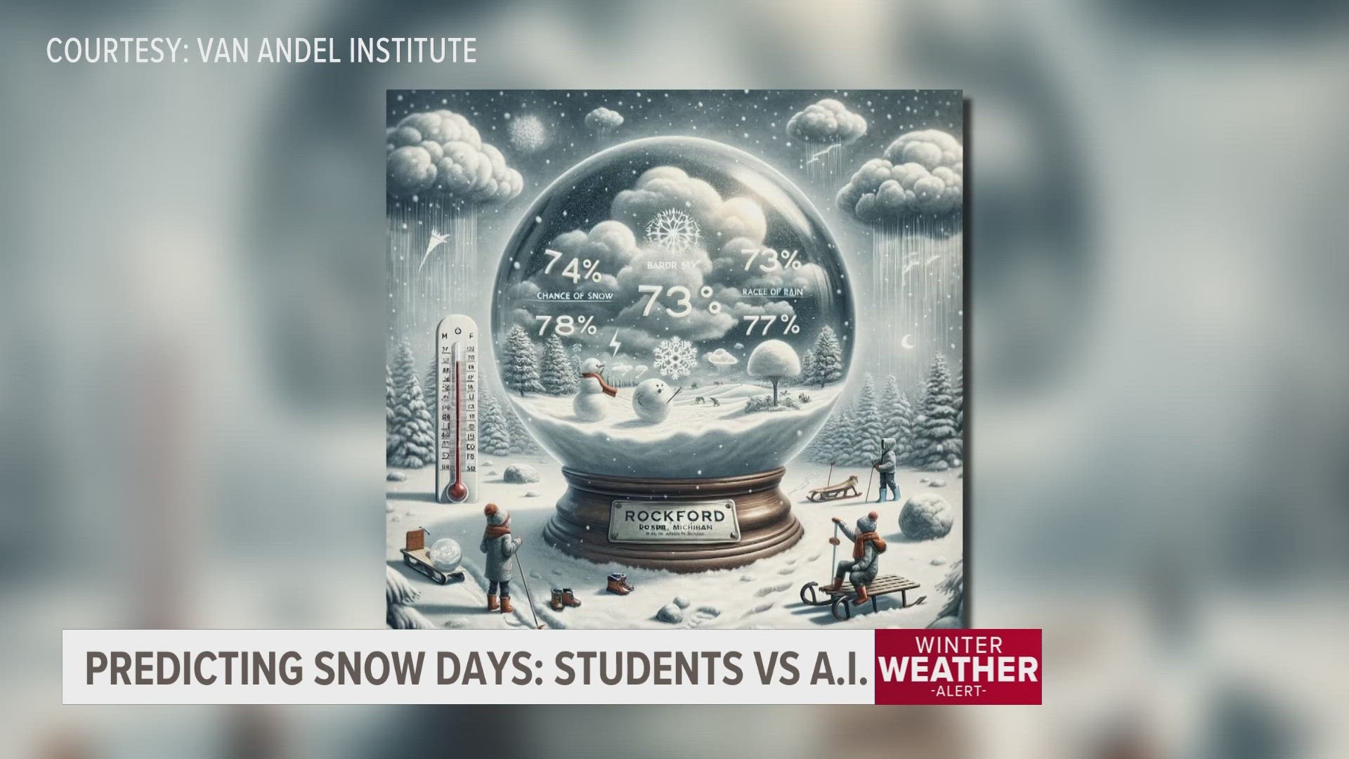 The students will continue with the program throughout the winter, meeting each winter weather advisory with a chance to prove they're better at statistics than AI.