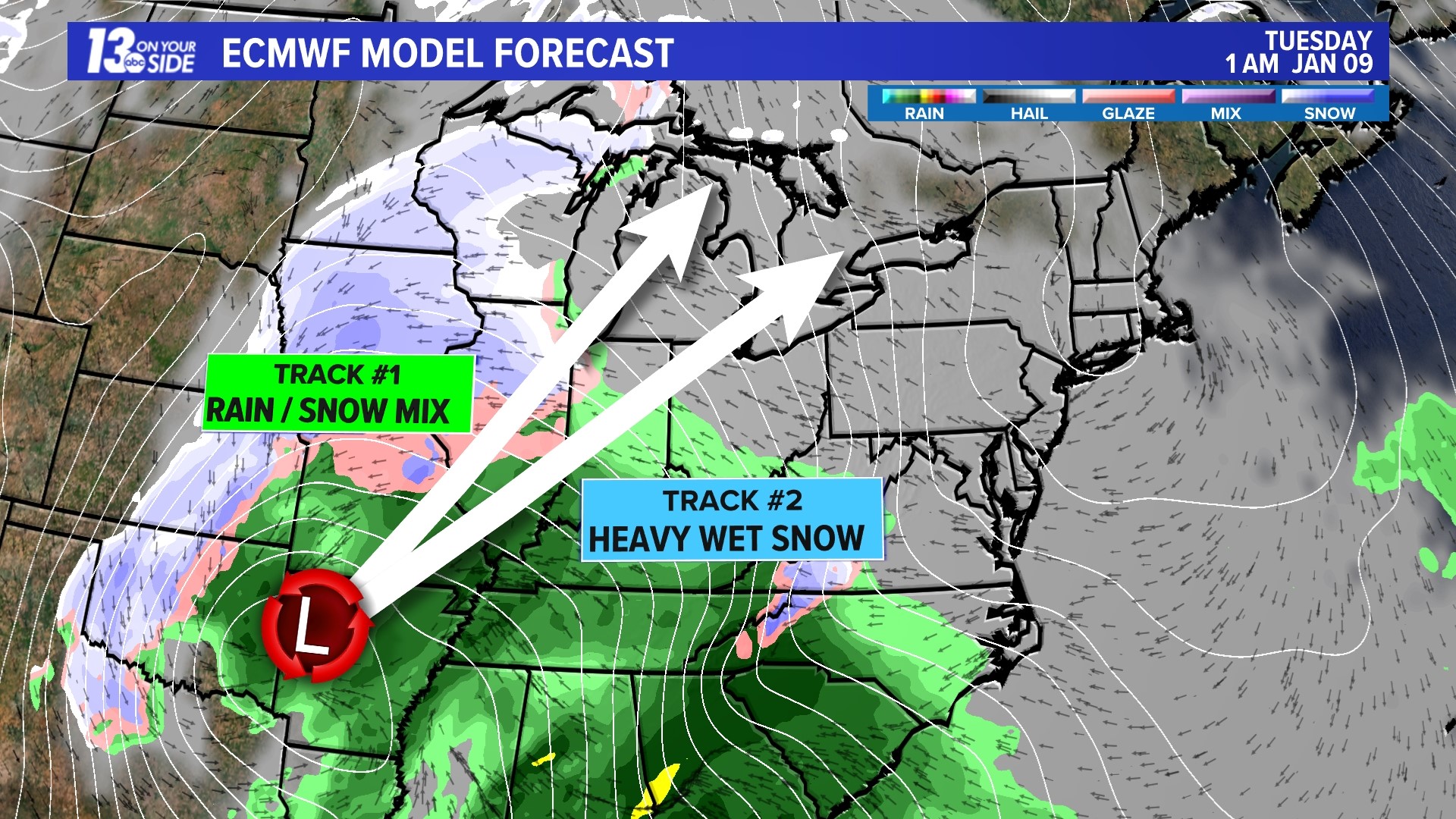 Tracking a potential winter storm next week