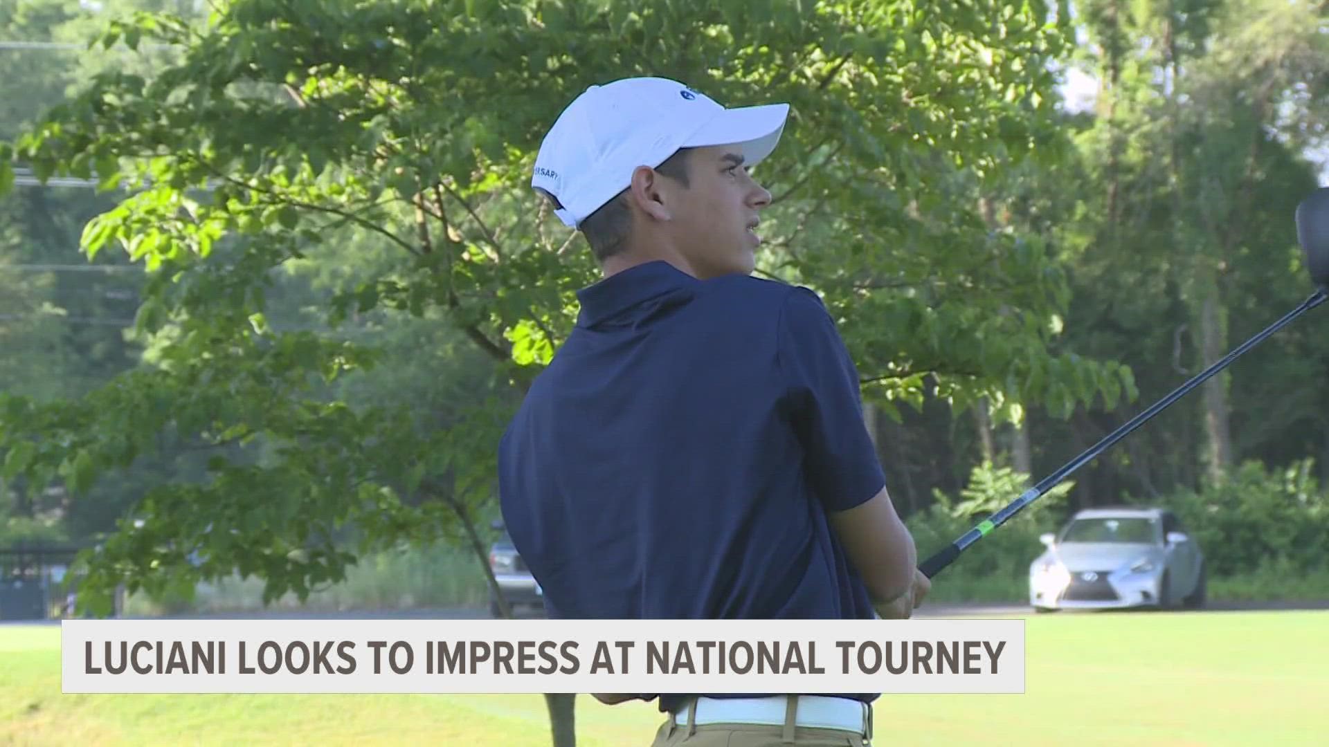 Angelo Luciani is competing for the First Tee National Championship. It's the second year in a row the 16-year-old will play for the national title.