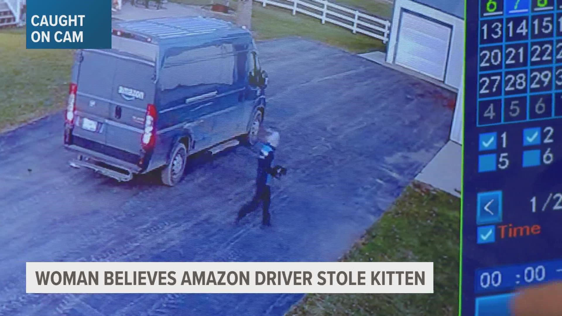 A West Michigan family is asking for help after they believe an Amazon driver took off with their kitten earlier this week.