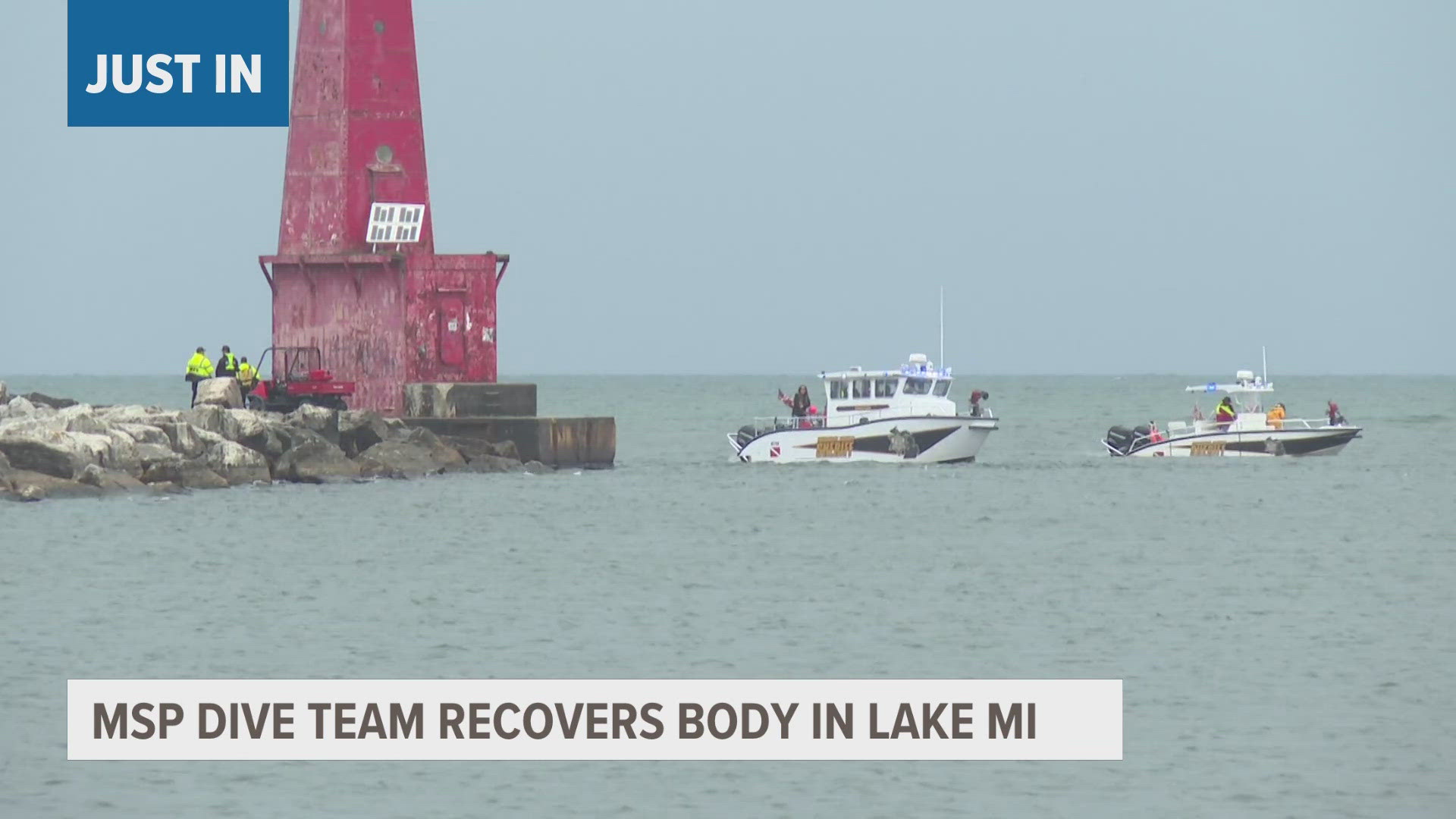 Makovik was seen by several witnesses struggling to swim 200 feet off the south break arm of the Muskegon Lake Channel that lets out into Lake Michigan.