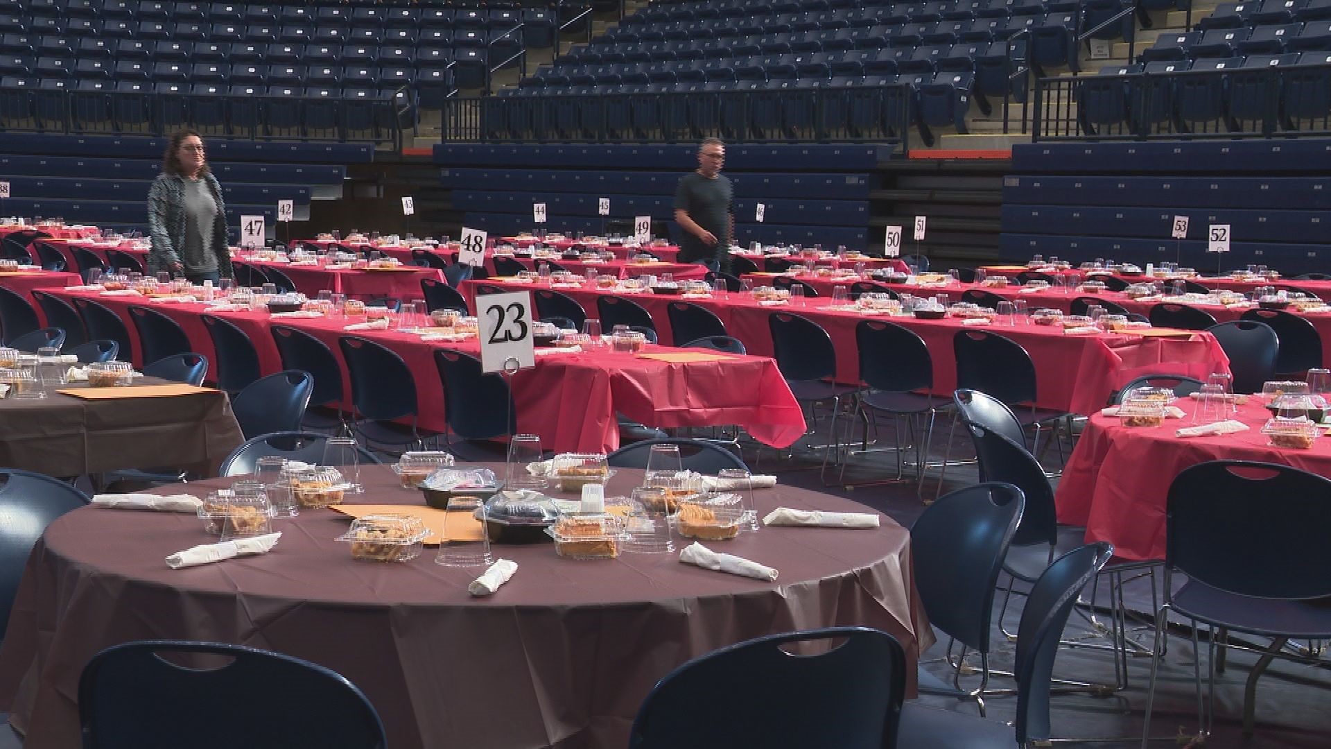 Hope College is a partner of the event and hosted the banquet at the Richard and Helen DeVos Fieldhouse Wednesday evening.