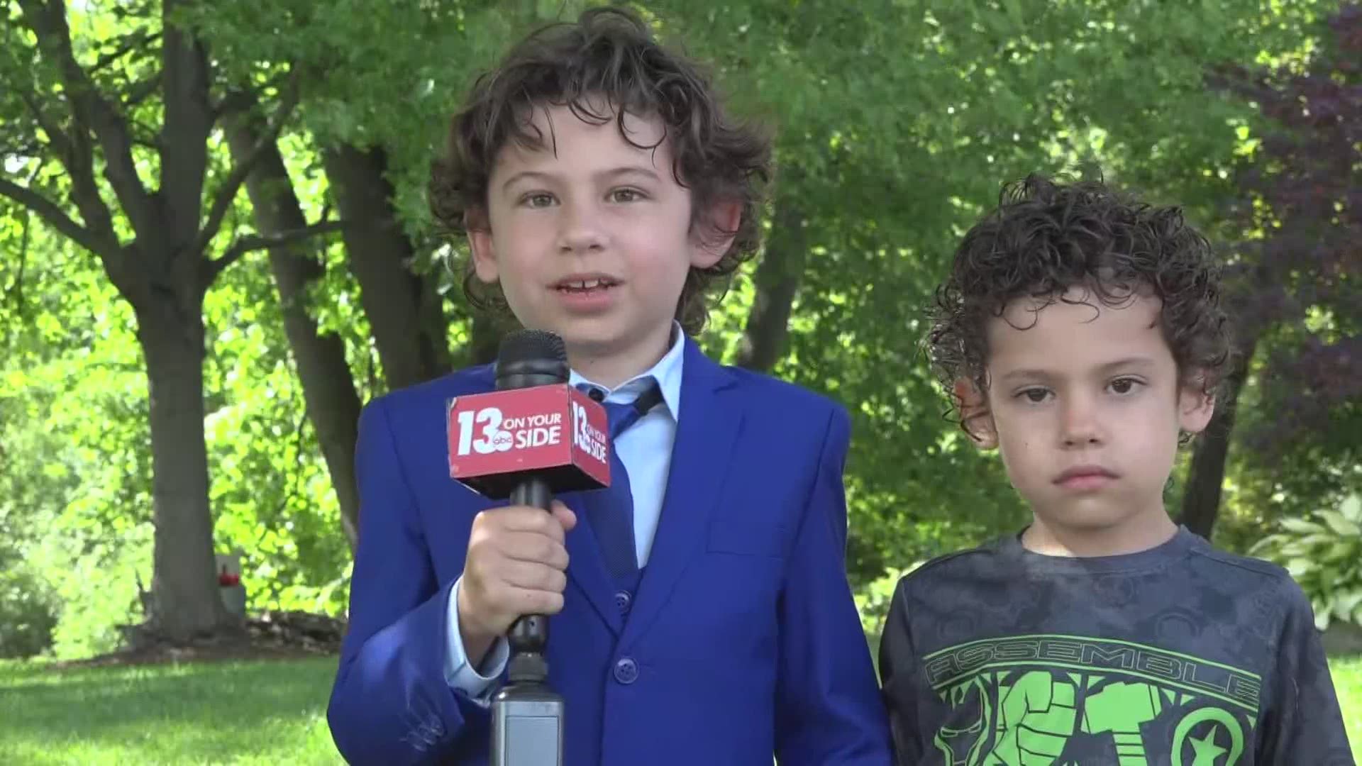 Nine-year-old Aiden Zea and his 5-year-old brother Quentin were inspired by the John Krasinski show of the same name.