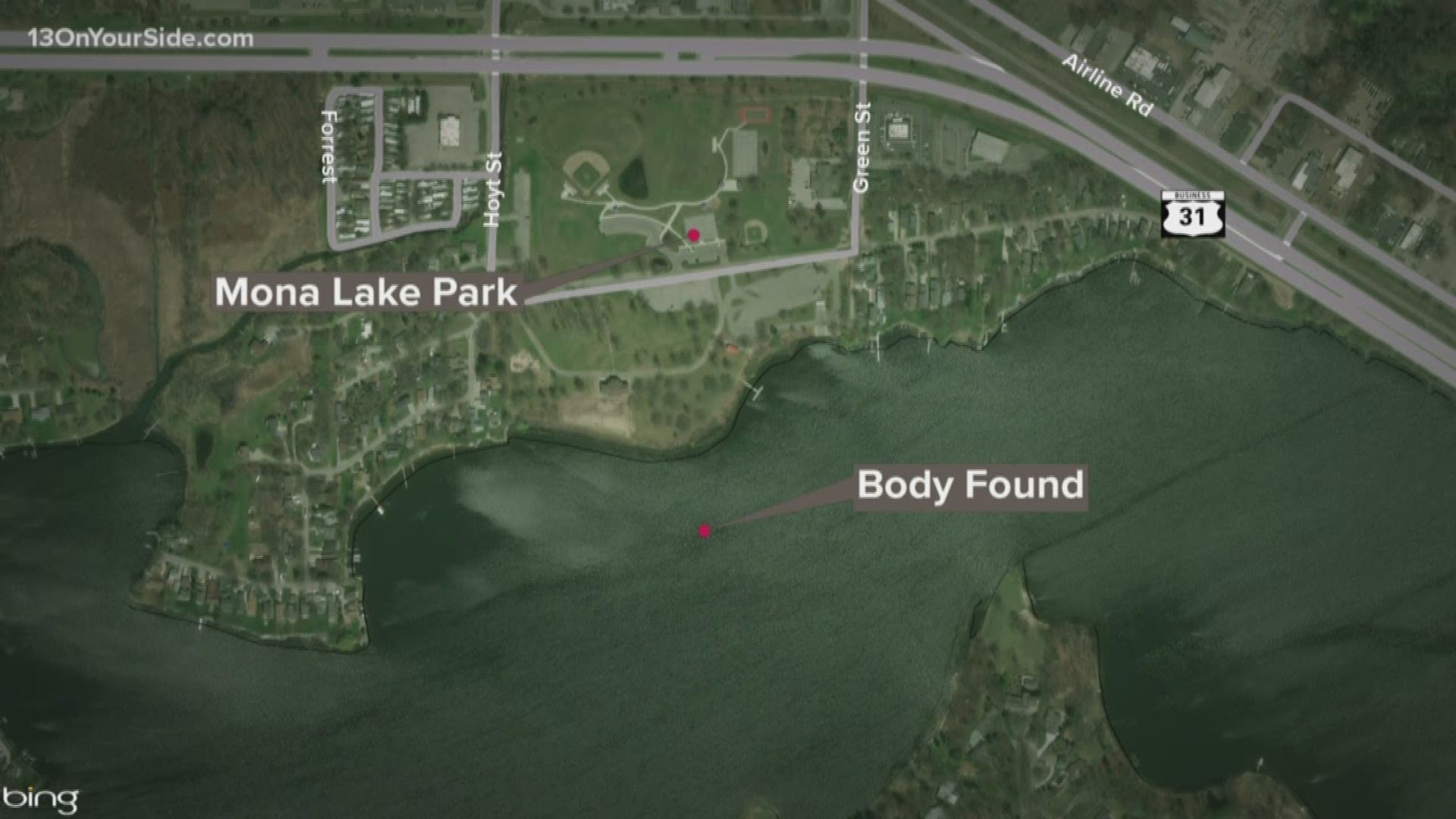 Muskegon Heights Police identified the man found in the water at Mona Lake Park as 71-year-old James Alan Hiza.