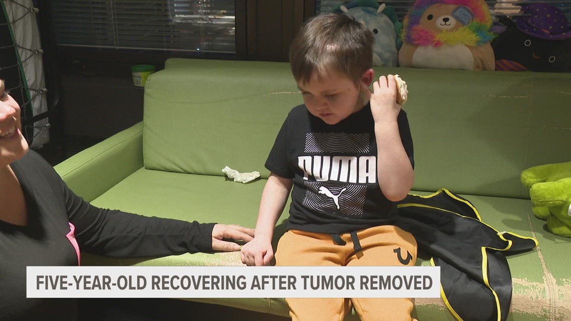 Michigan woman tells story of 'mother's intuition' that saved son from golf ball-sized tumor