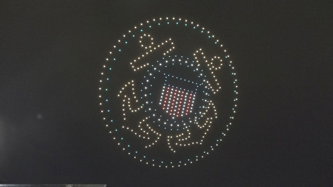 Grand Rapids' sky dazzles with drone art to honor veterans