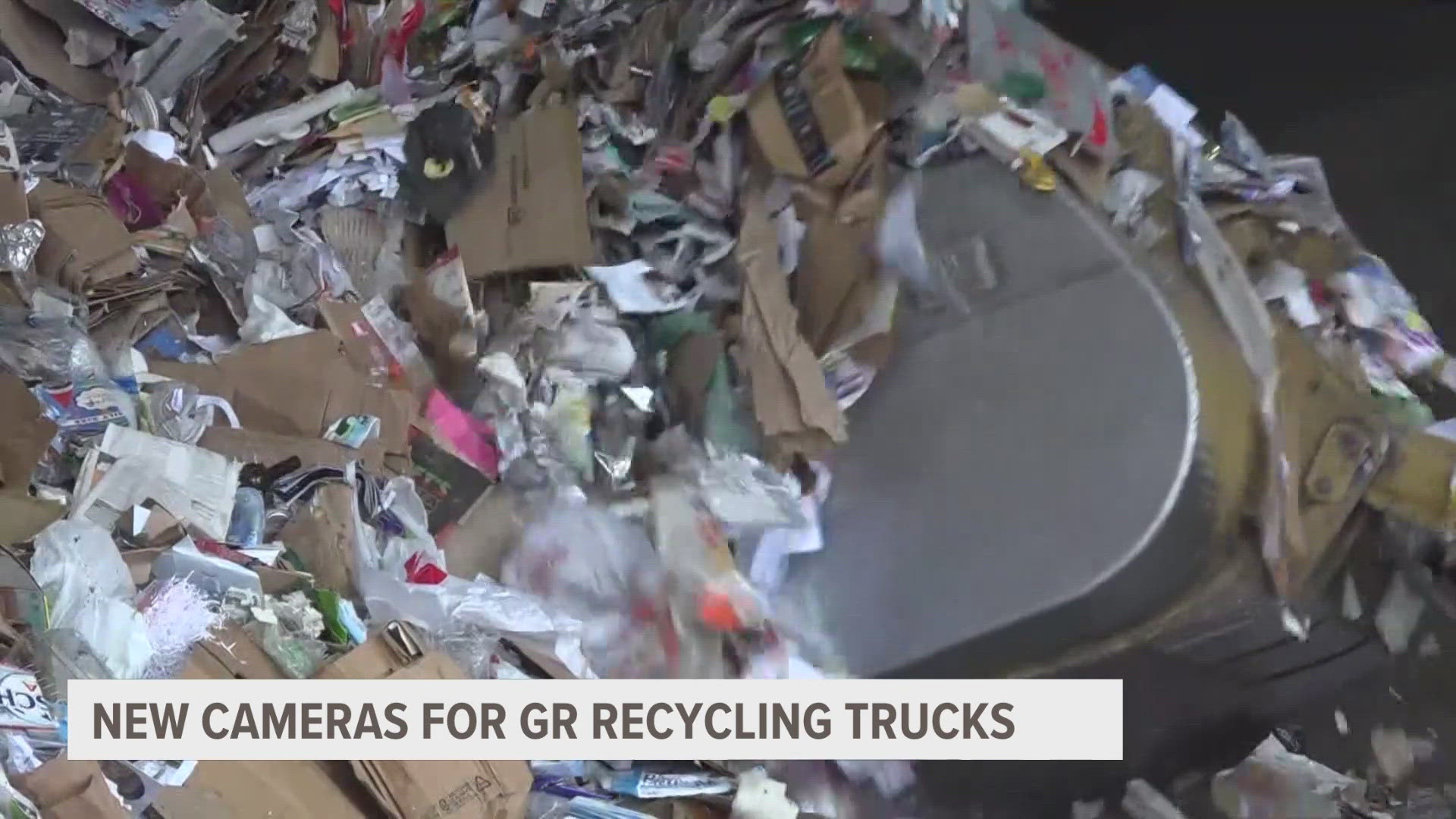 The cameras are located on the hopper of the recycling trucks. They are programmed to identify contaminants, so staff can send a note to homeowners for education.