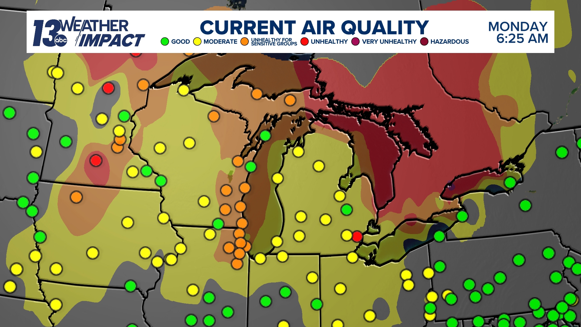 Canadian wildfire smoke worsens air quality | wzzm13.com