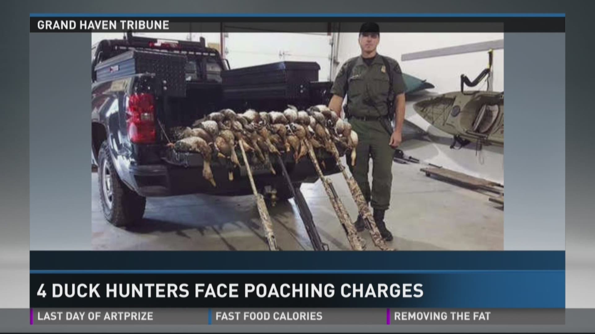 Four men are facing poaching charges after they were caught with too many dead ducks in Ottawa County.