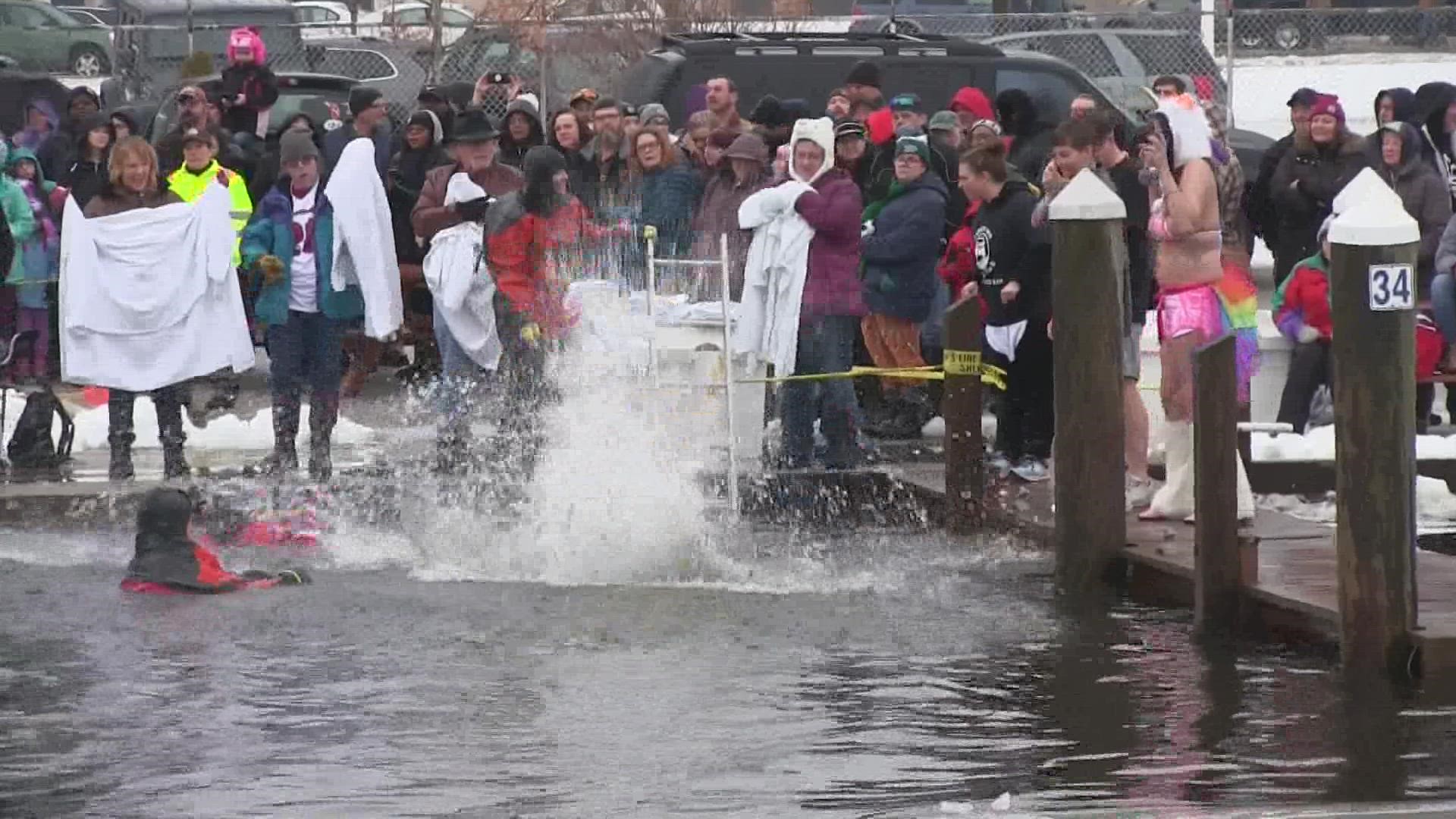 The polar plunge in Muskegon is one of the few in the state, where you can actually jump into a lake. Plungers will be jumping into Muskegon Lake on March 19.