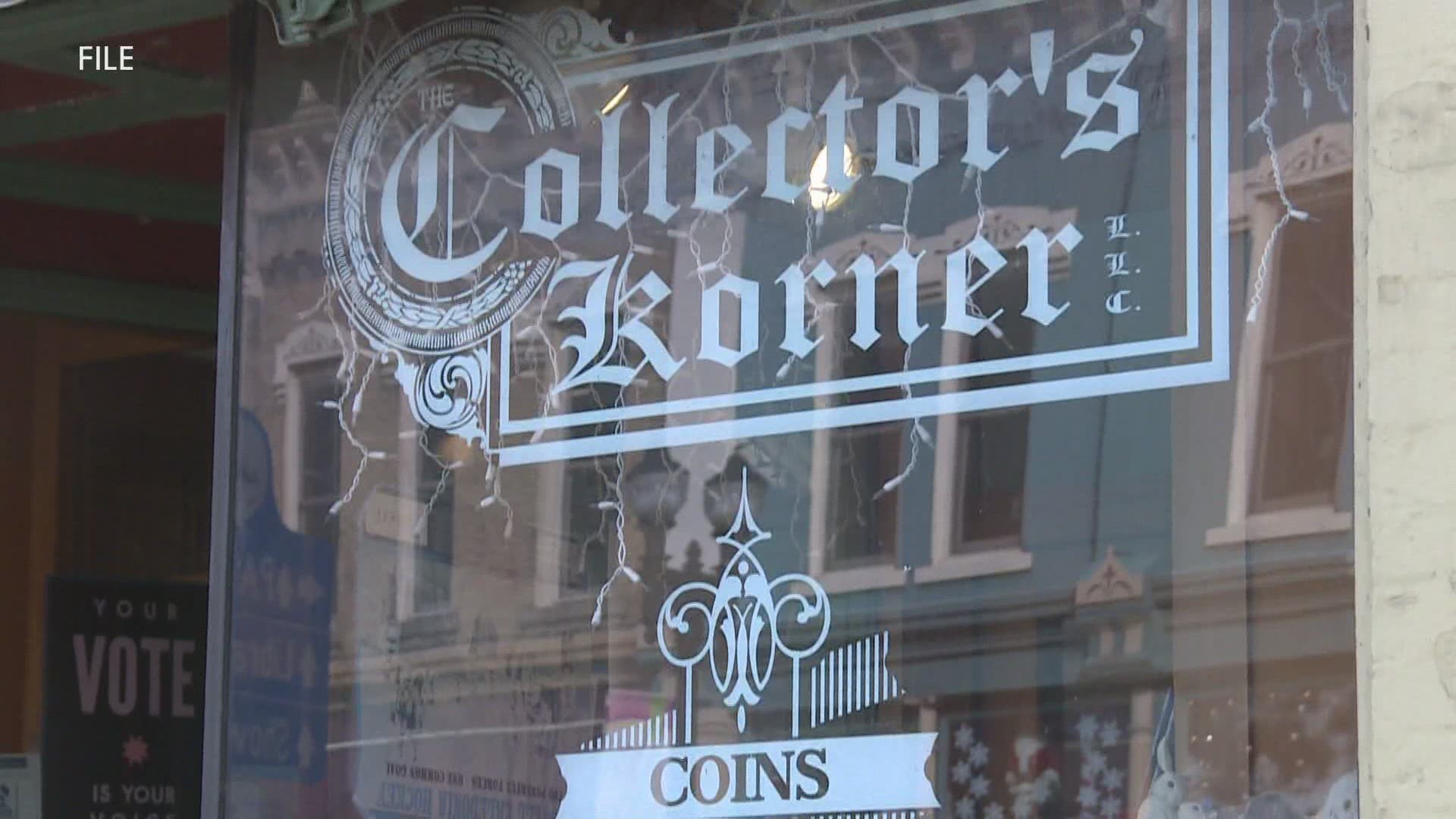 Police say he wrote a check for more than 57-hundred dollars at Collector's Korner in Lowell.