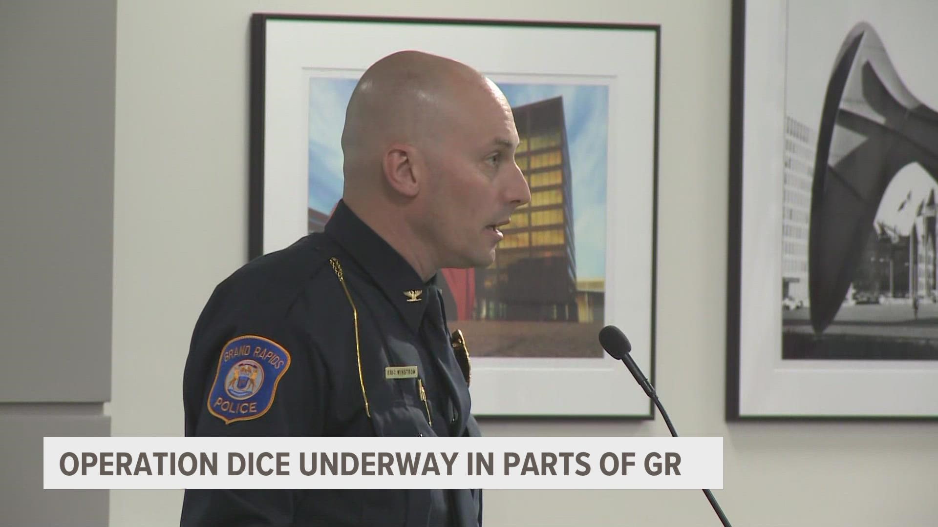 Grand Rapids Police Chief Eric Winstrom shared an update on the pilot DICE (Data Informed Community Engagement) program Tuesday morning.