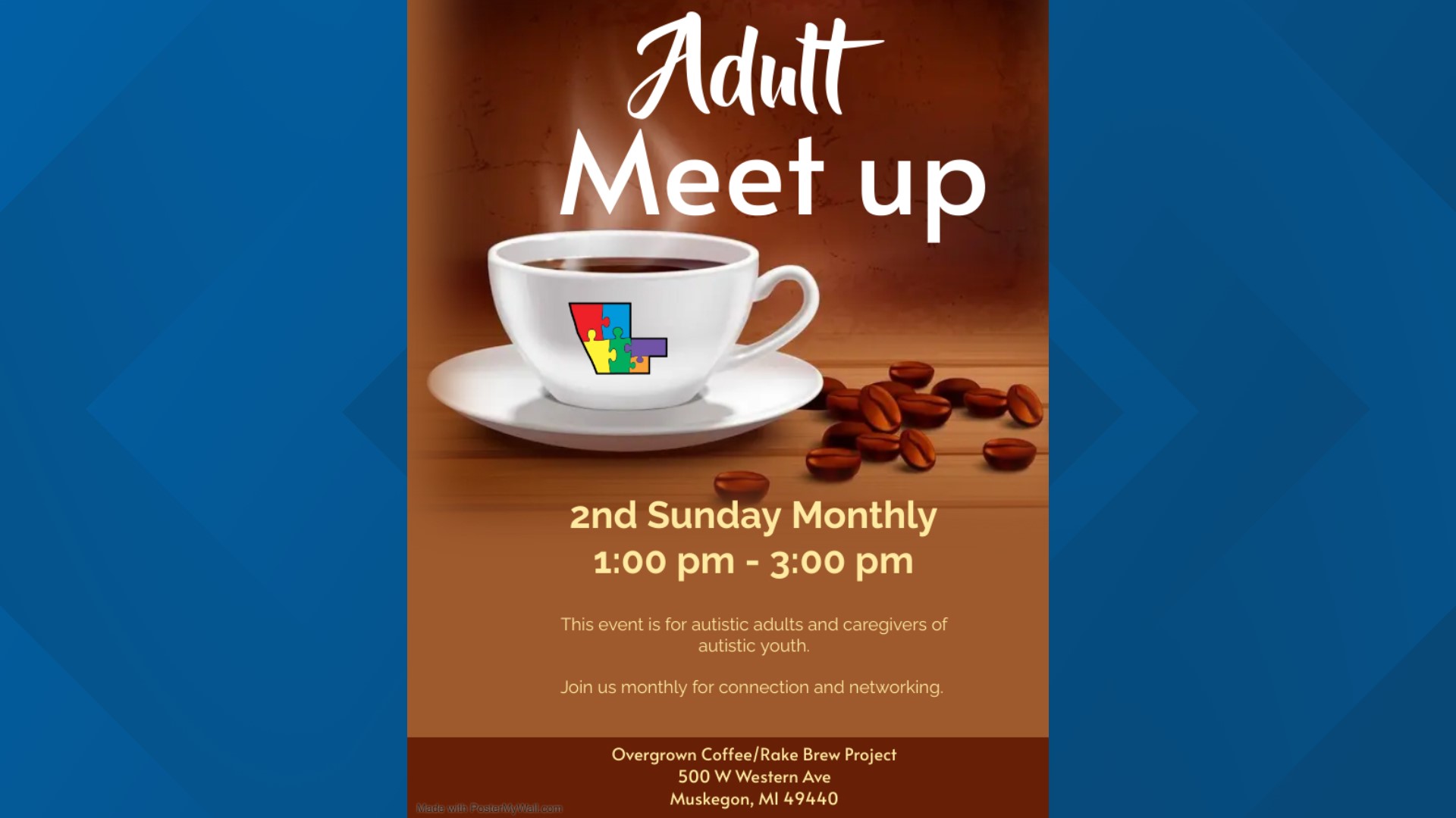 The non-profit hosts monthly family gatherings and adult meet-ups for people on the autism spectrum and their caregivers.
