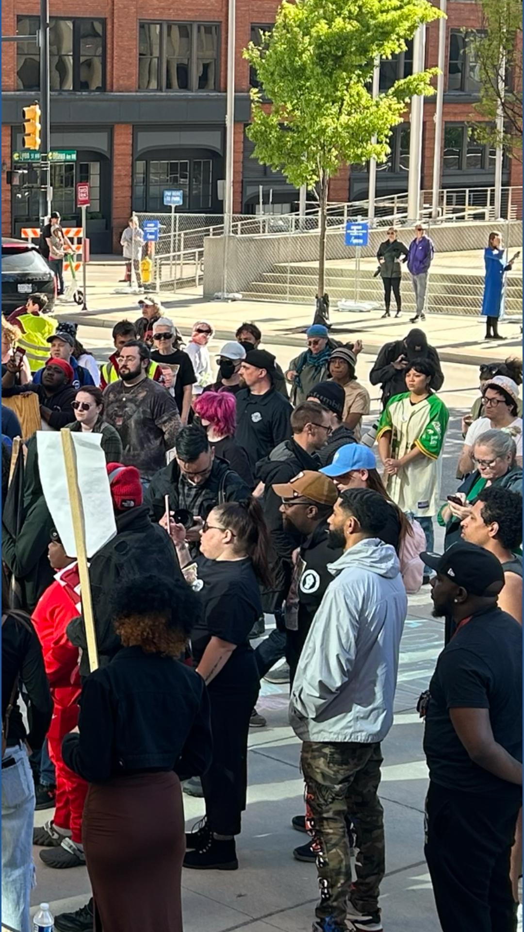 Protesters gather after mistrial declared in case against ex-officer ...