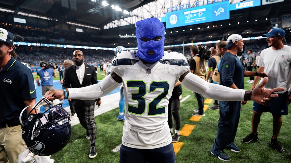 Here's why Detroit Lions fans are wearing blue ski masks at Ford Field for  Seahawks game