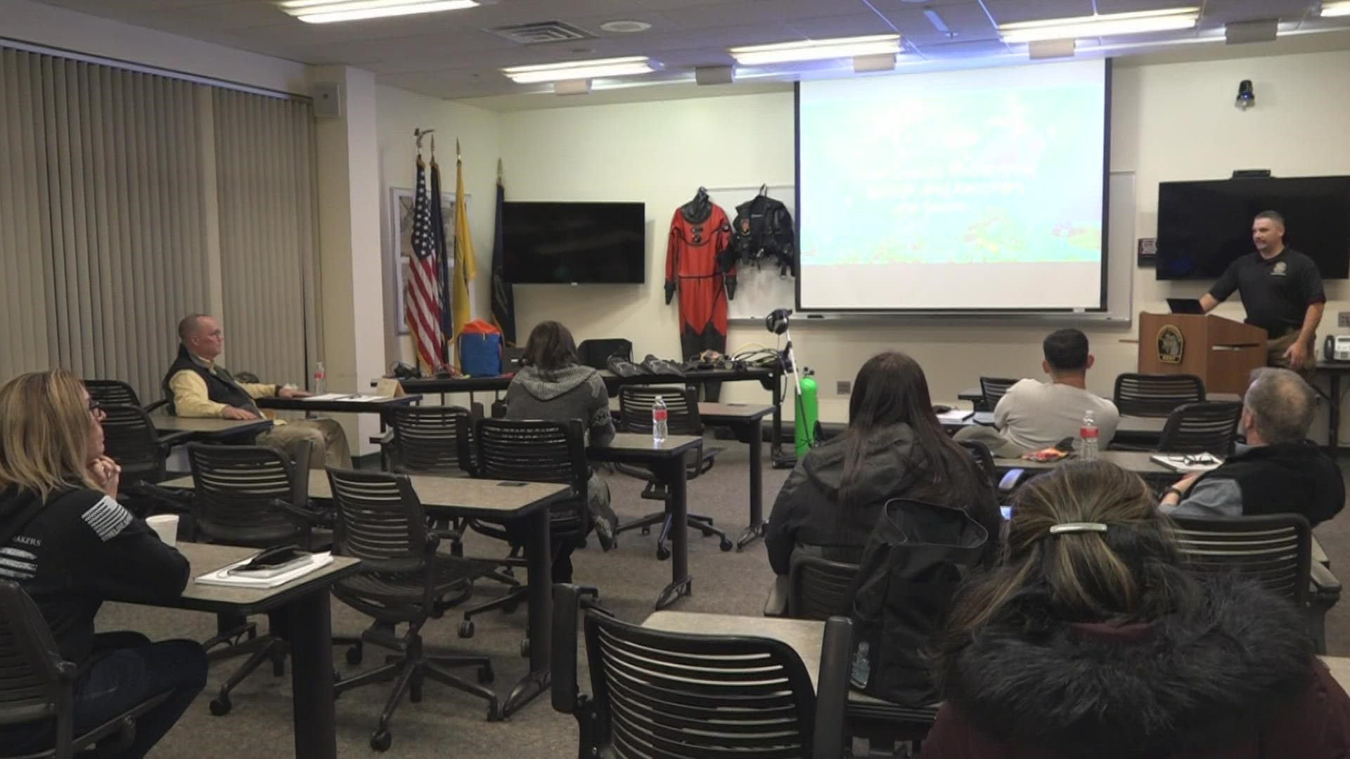 The course walks regular civilians through several different subjects, like week 11's classes on the dive team and recreating crime scenes digitally.