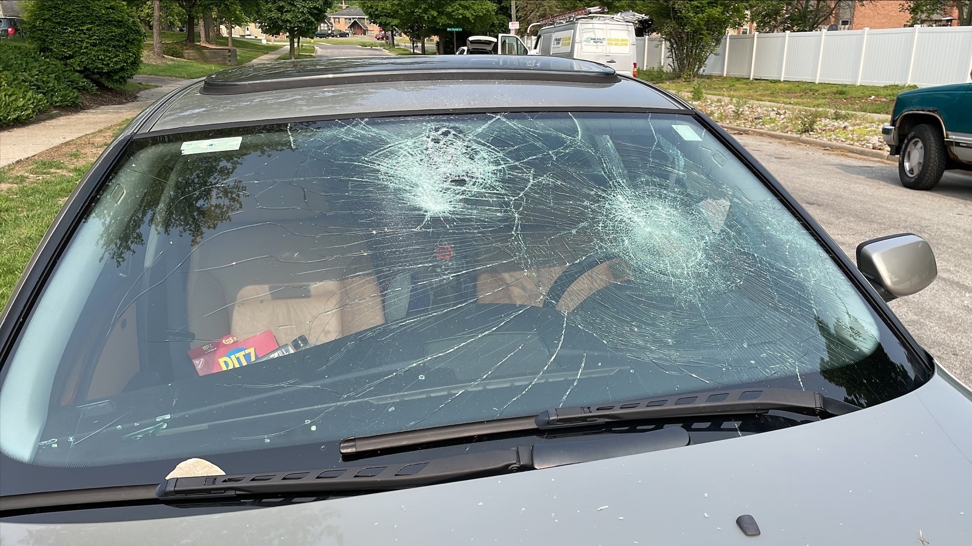 A man has been arrested after he allegedly threw rocks at multiple parked cars along 42nd Street and Kalamazoo Avenue in Grand Rapids.