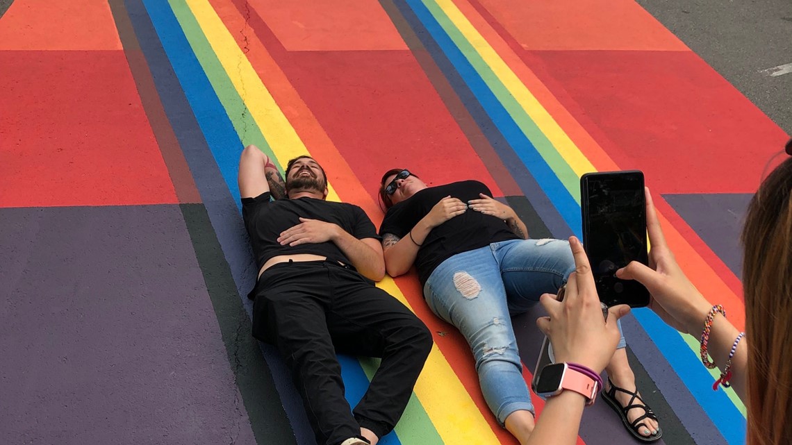 'Rainbow Road' Pride mural debuts in downtown Grand Rapids
