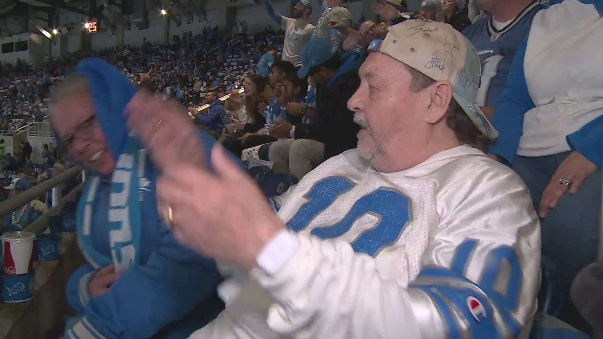 One die-hard from Muskegon has been coming to Lions games since the last time they won a playoff game.