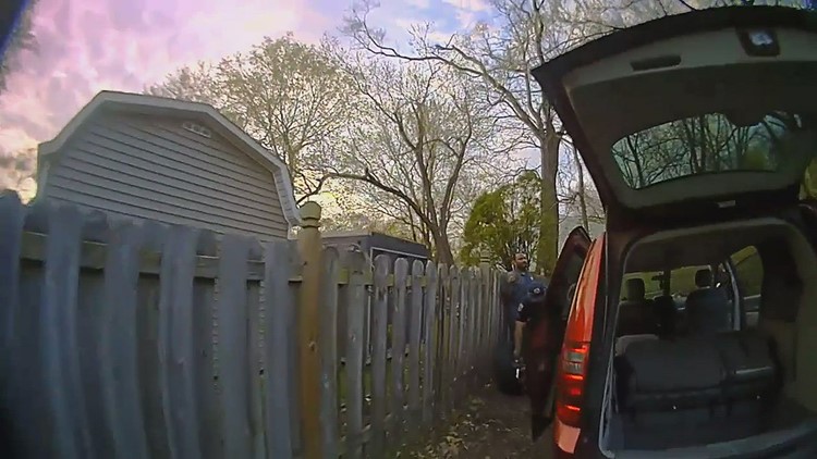 WATCH: Bodycam footage shows officers lift car off trapped man