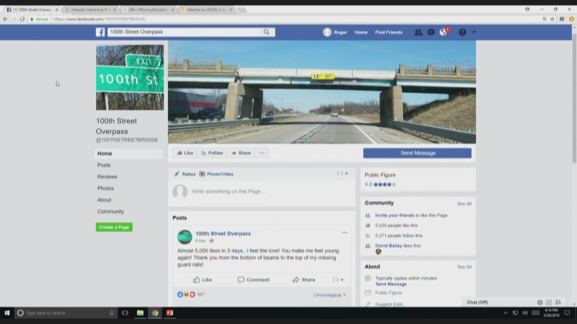 100th Street Bridge has its own Facebook page