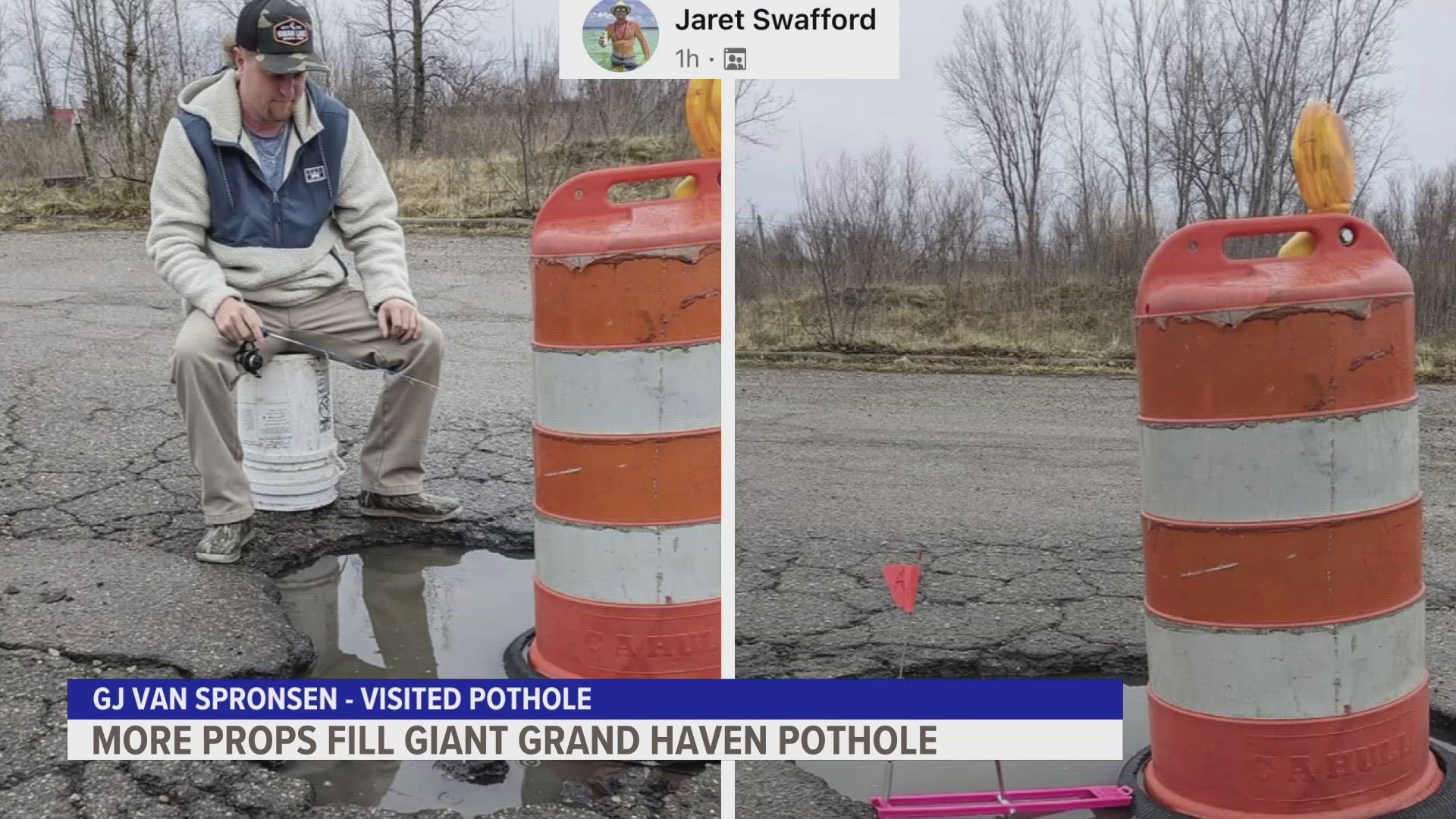 The Director of Public Works said the pothole is on a private road, which means the property owner is responsible.